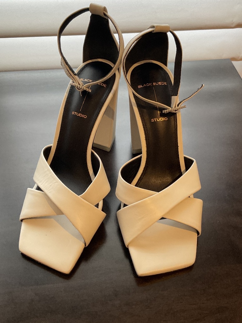 Black suede studio sandals new